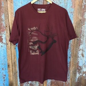 NWT Ruff Hewn Maroon Graphic Tee